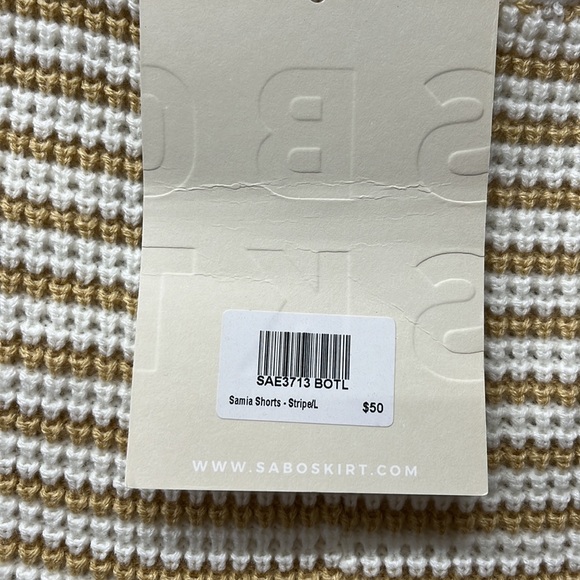 NWT Sabo Skirt Samia Striped Knit Shorts - Picture 7 of 8